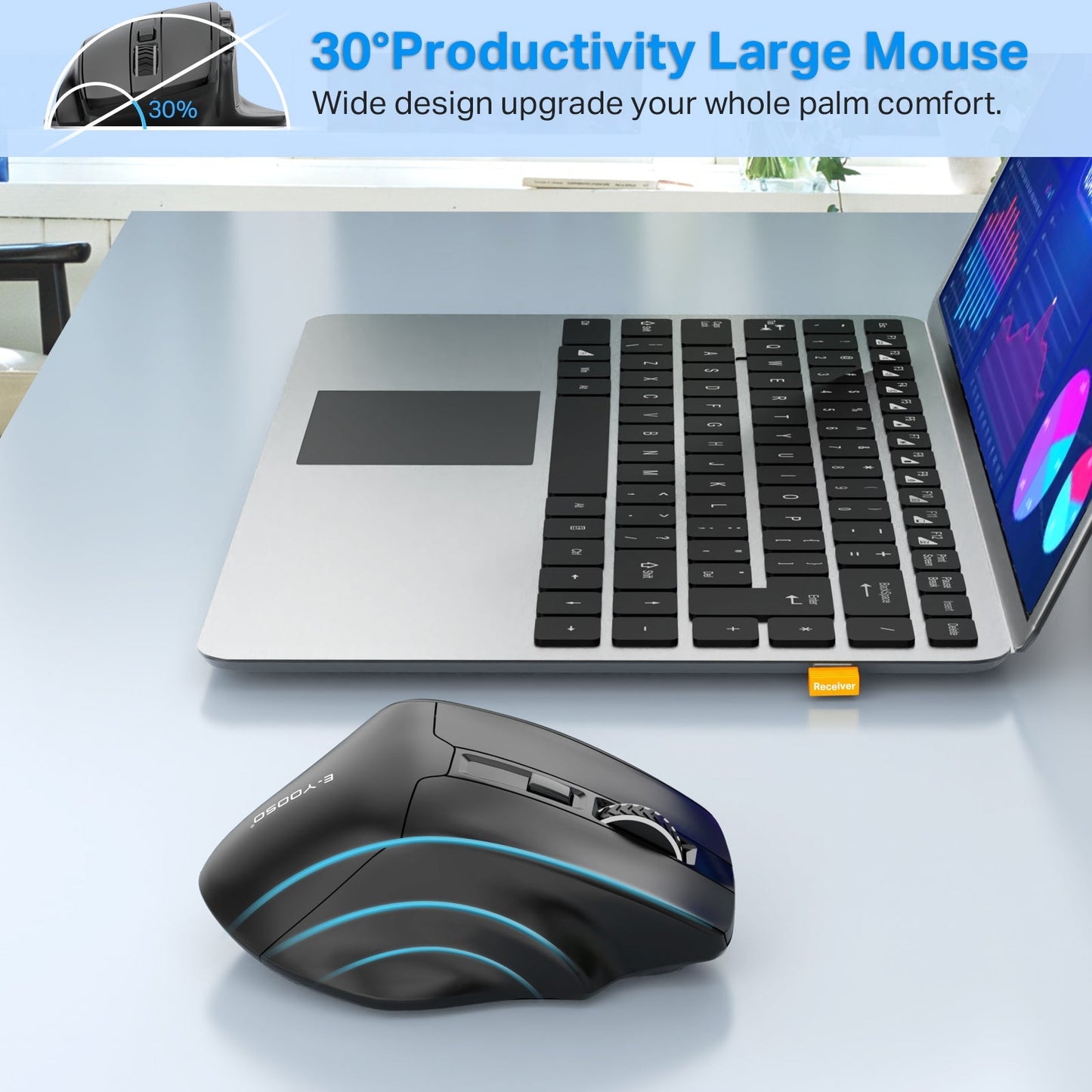 Souris Pro ergonomique pour Grandes Mains