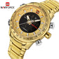 Montre de luxe dorée pour hommes