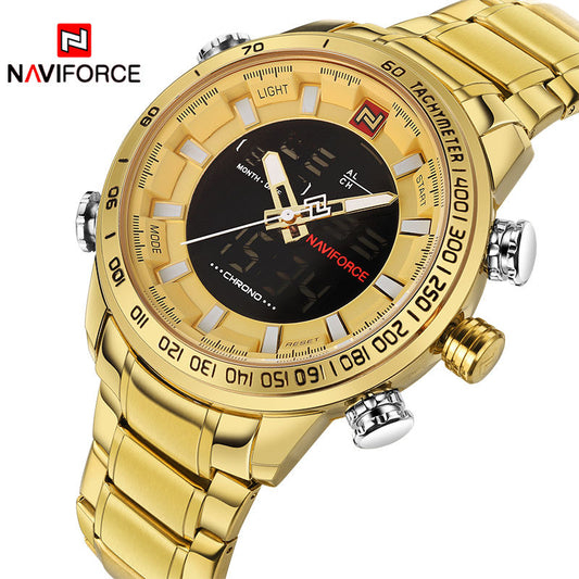 Montre de luxe dorée pour hommes