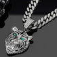 Bijoux de charme à la mode, Collier pendentif tigre 3D pour hommes et femmes