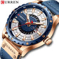 Montre-bracelet en cuir pour hommes