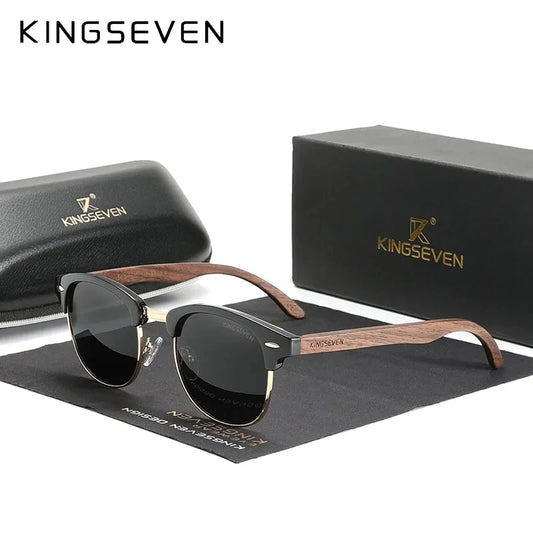 Lunettes de soleil polarisées en bois pour hommes