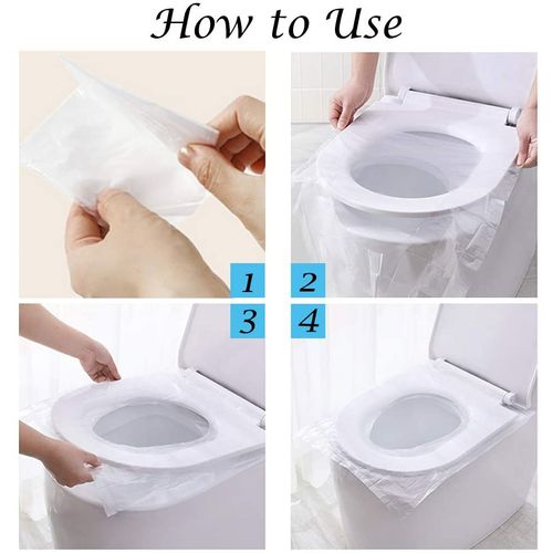 Pack de 50 Housses Protège Siège Toilette Jetable