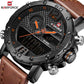Montre pour homme de luxe en cuir
