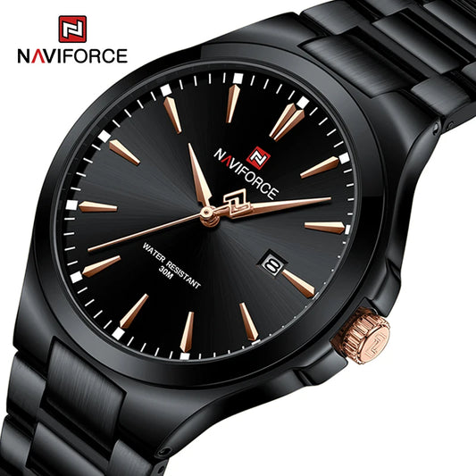 Montre à quartz en acier inoxydable pour homme