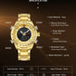 Montre de luxe dorée pour hommes