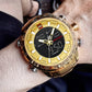 Montre de luxe dorée pour hommes