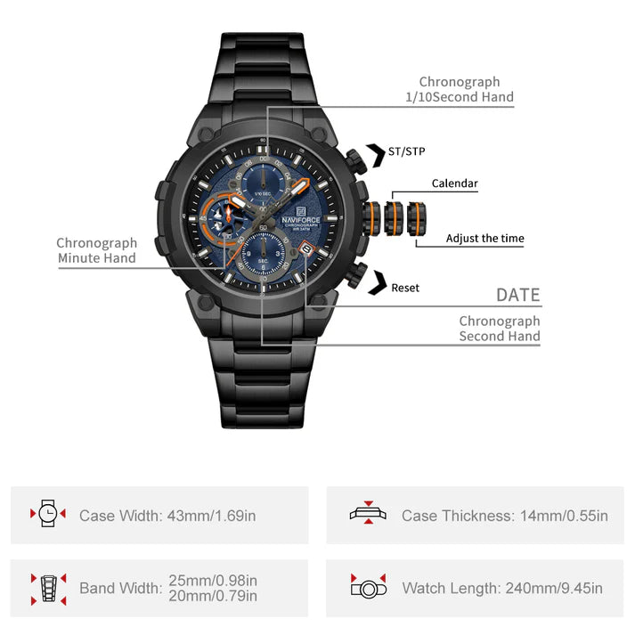 Montre Mode Militaire Supérieure pour hommes