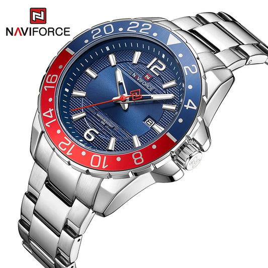 Montre de luxe en acier inoxydable pour hommes