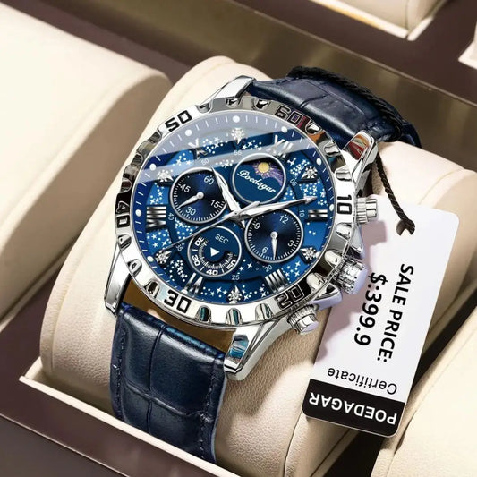 Montre de Luxe en Cuir pour Homme
