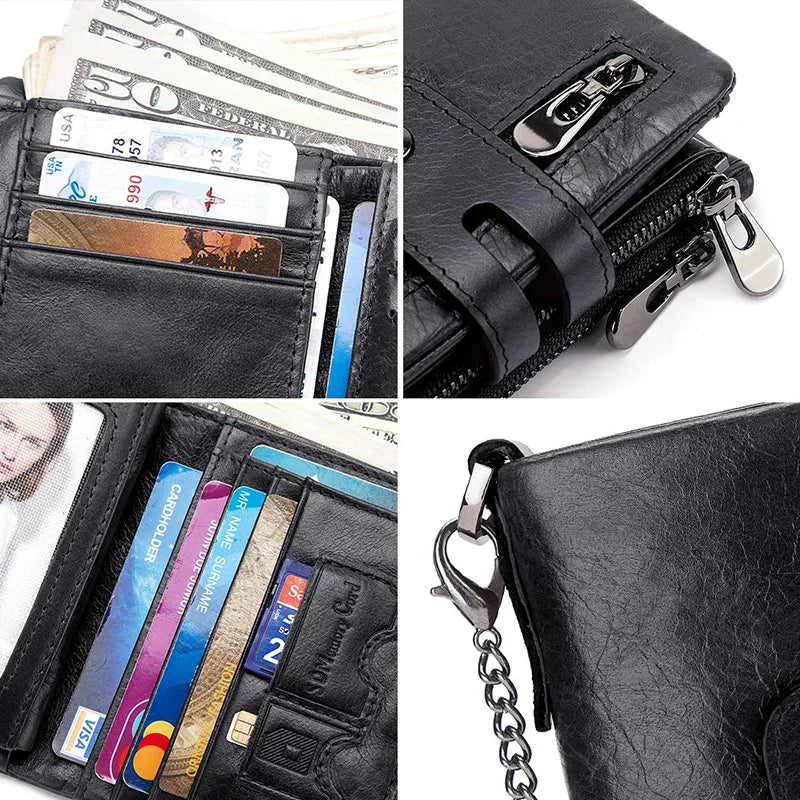 Portefeuille en cuir de luxe