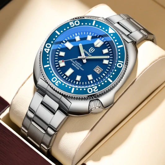Montre à Quartz en Acier Inoxydable QINGXIYA