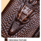 Portefeuille court à motifs crocodile pour homme