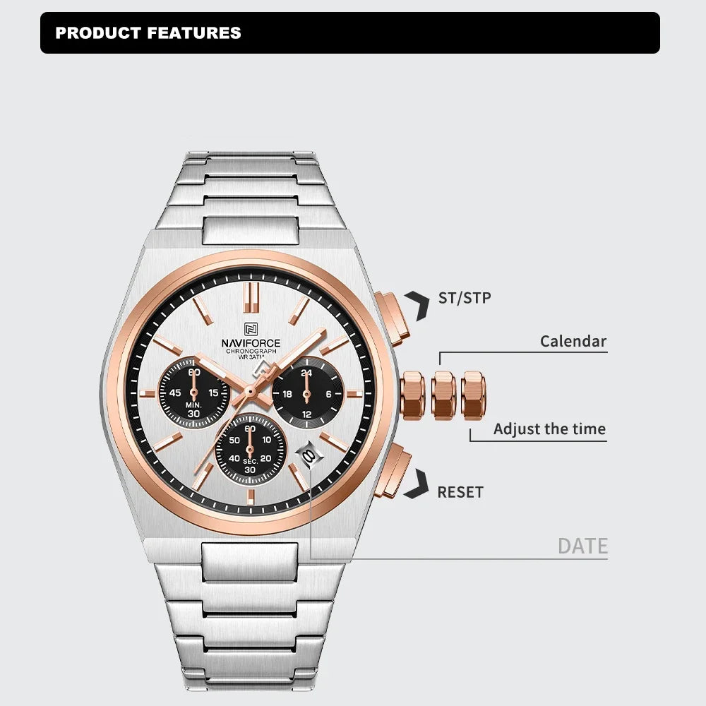 Montre à Quartz de luxe pour hommes