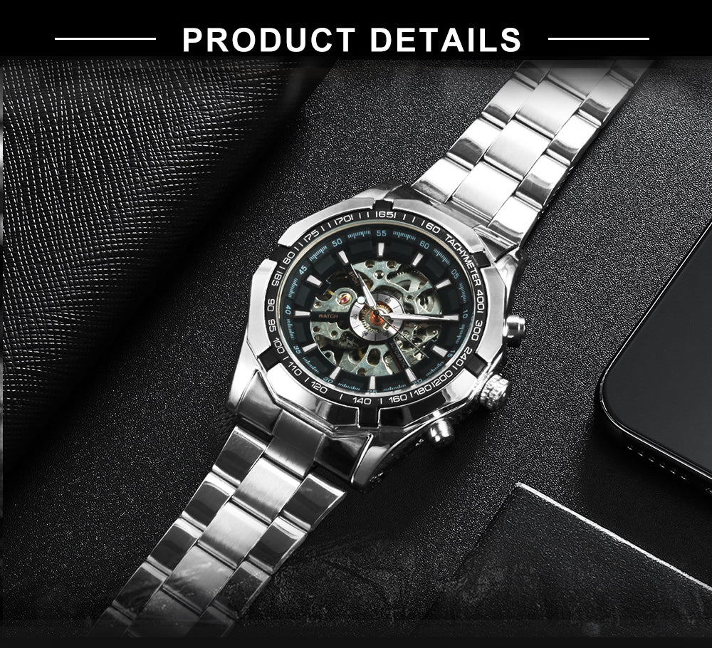Montre-bracelet mécanique pour homme