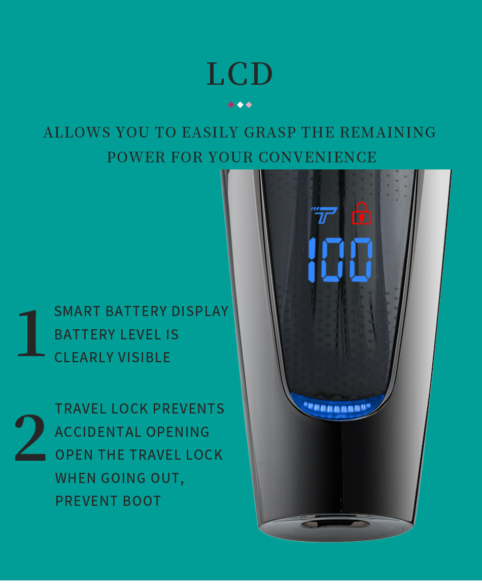 Tondeuse à cheveux Affichage LED Rechargeable