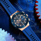 Montre à quartz chronographe en silicone