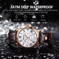Montre en cuir mode affaires pour hommes