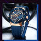 Montre à quartz chronographe en silicone