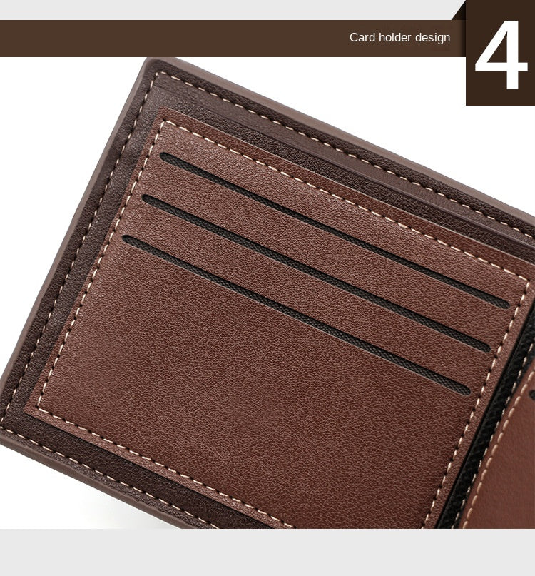 Portefeuille en cuir PU pour homme