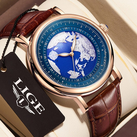 Montre à quartz Blue Planet pour homme