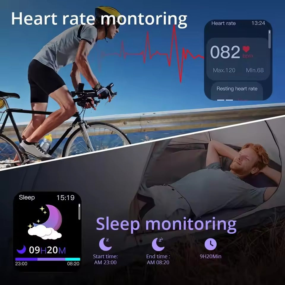 Montre intelligente étanche pour homme
