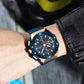 Montre à quartz chronographe en silicone