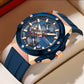 Montre à quartz chronographe en silicone