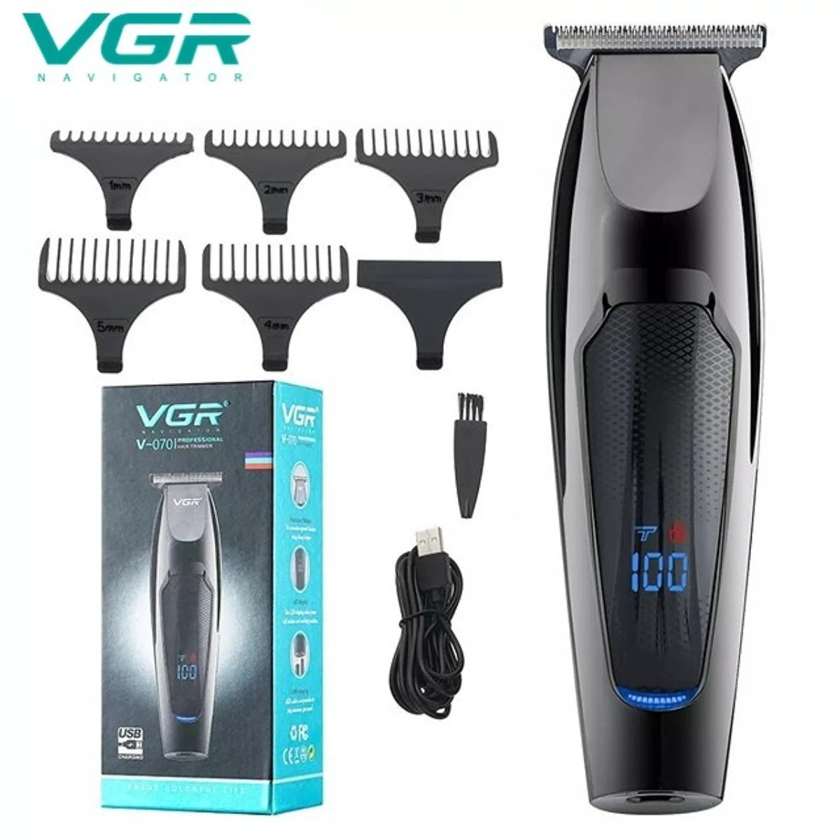 Tondeuse à cheveux Affichage LED Rechargeable