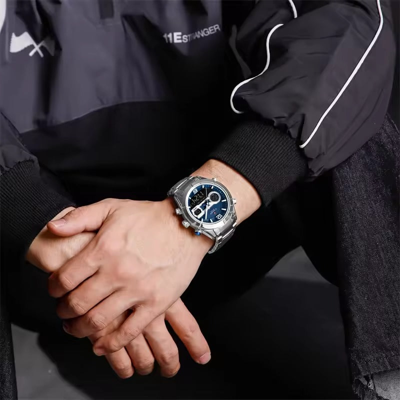 Montre à Affichage Numérique de Luxe pour Homme