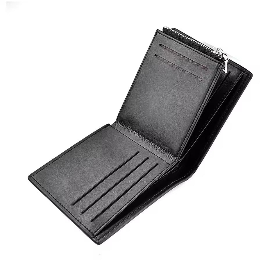 Portefeuille court multifonction pour homme