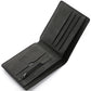 Portefeuille pliable en cuir PU pour homme