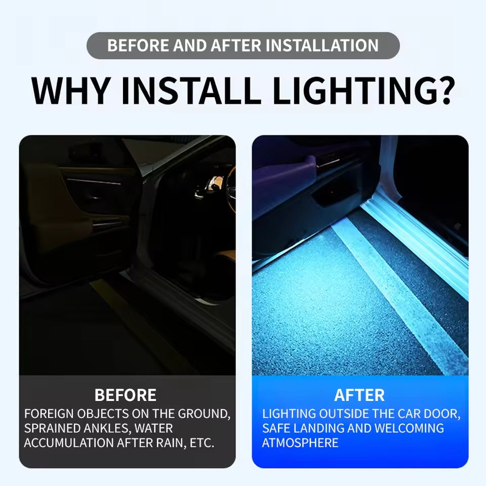 Feux porte voiture Lumière bienvenue