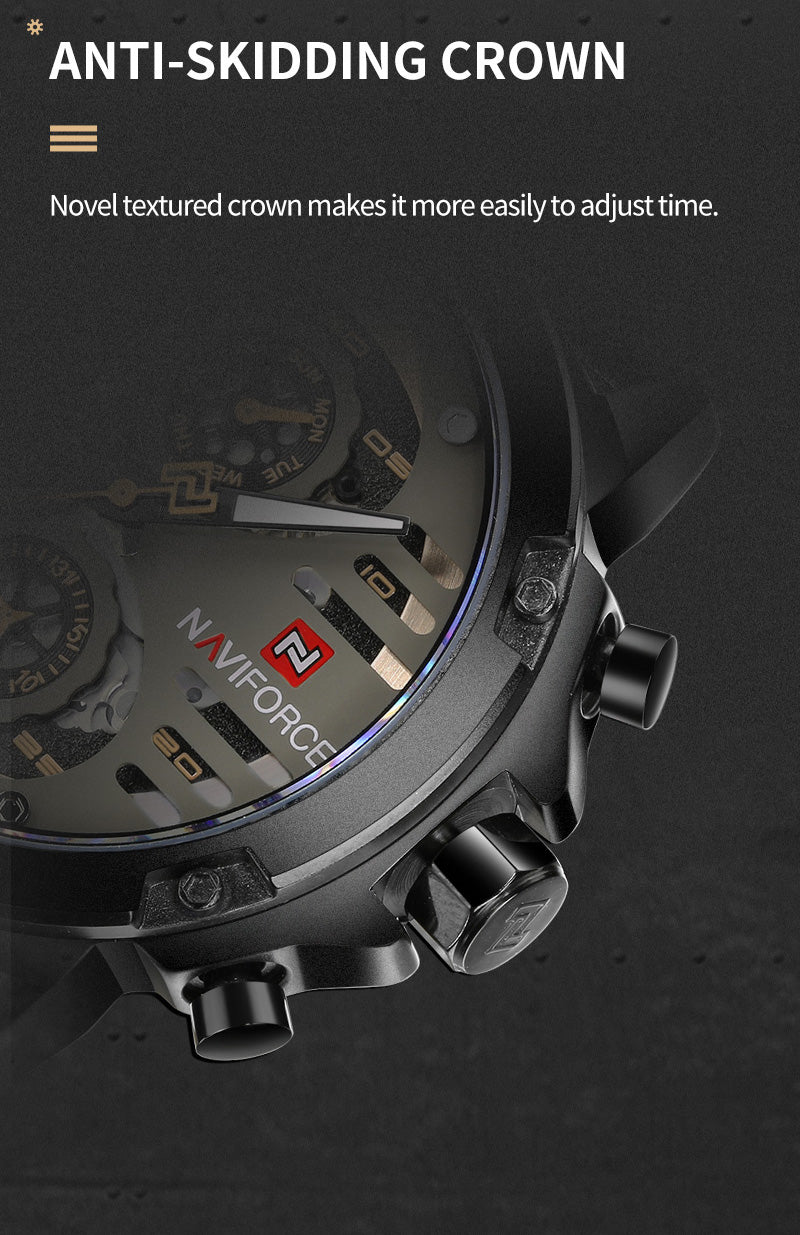 Montre de luxe en cuir pour hommes