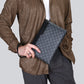 Pochette masculin pour hommes d'affaires en cuir PU