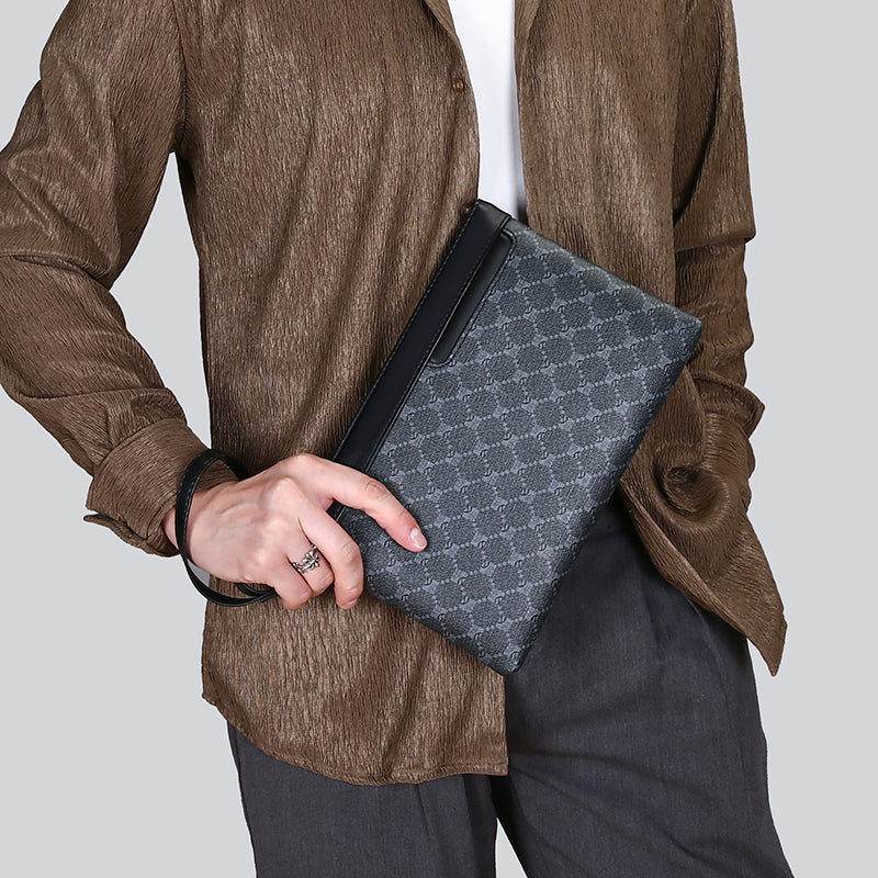Pochette masculin pour hommes d'affaires en cuir PU