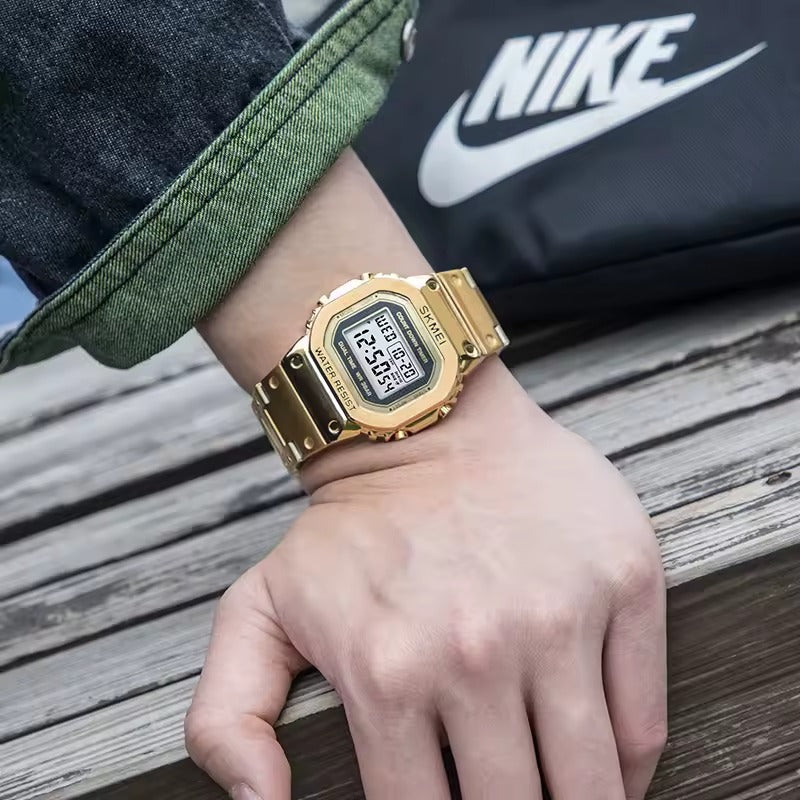 Montre-bracelet numérique étanche pour homme