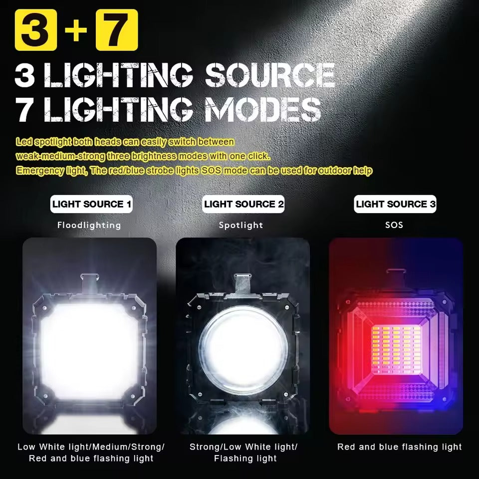 Projecteur à double tête super lumineuse