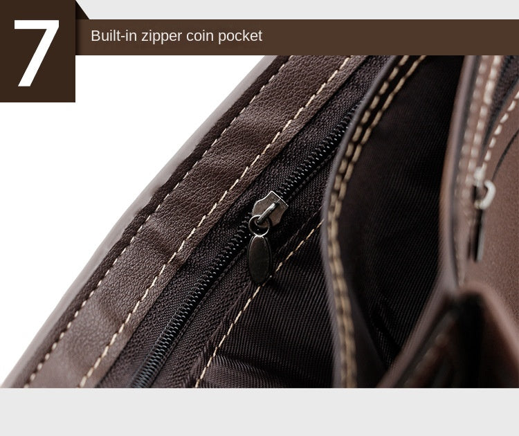 Portefeuille en cuir PU pour homme