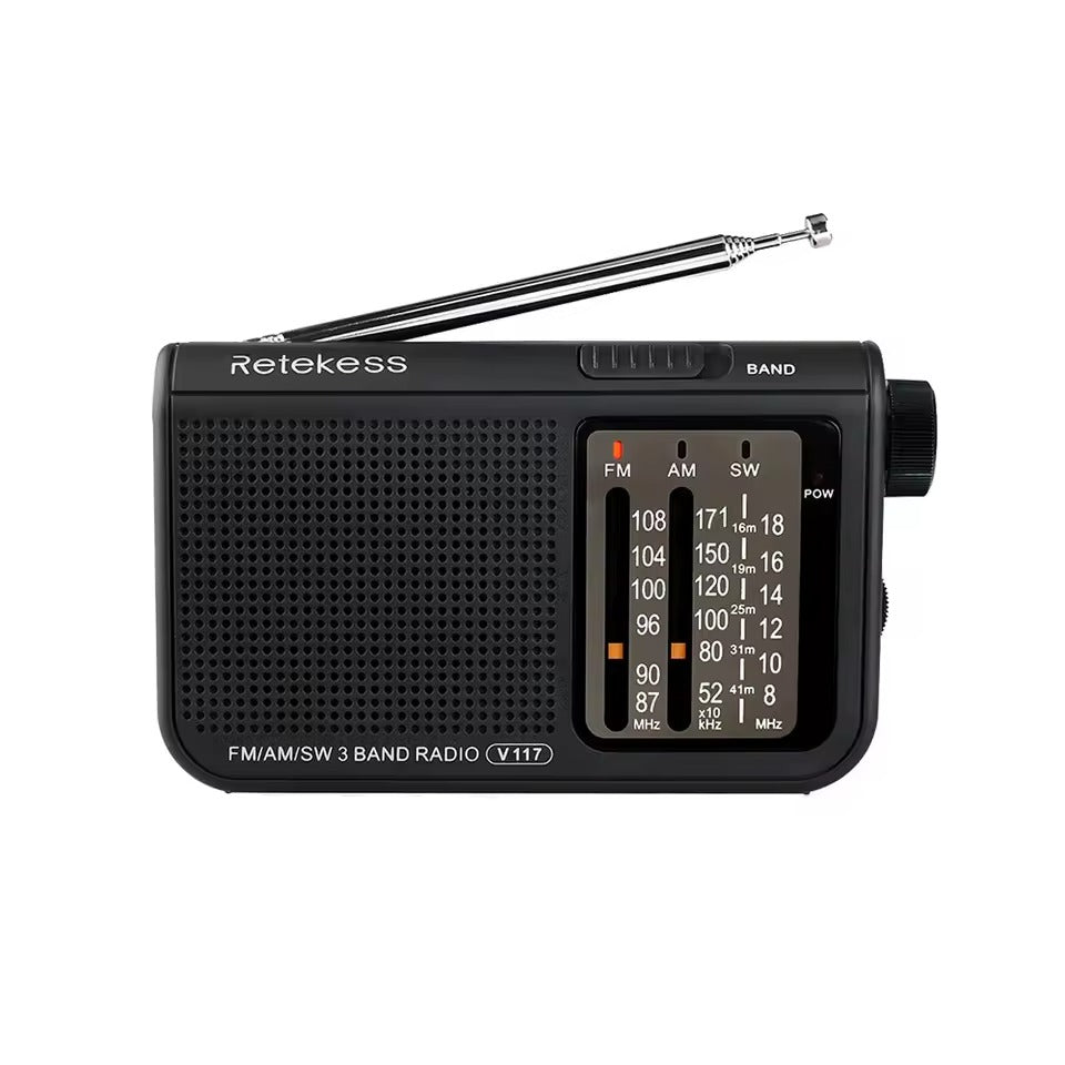 Radio portable AM FM grandes boutons