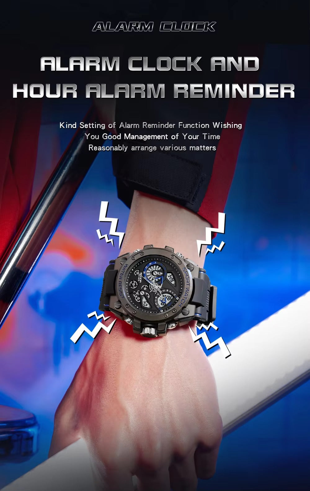 Montre électrique multifonction pour homme