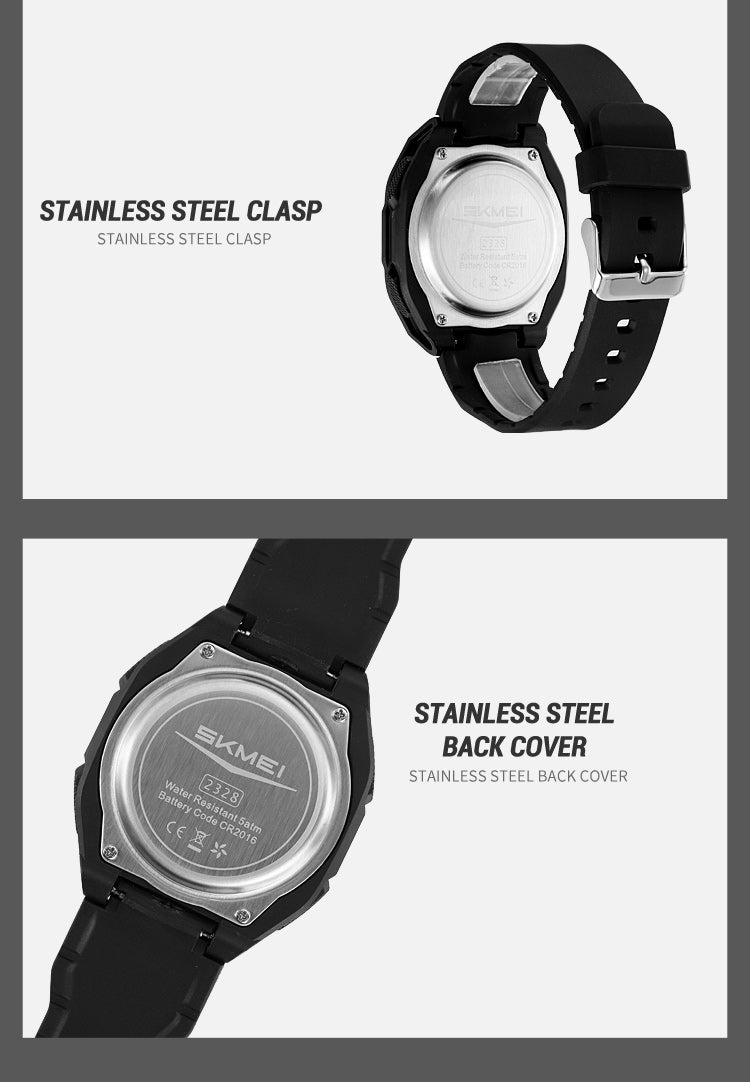 Montre numérique étanche pour hommes