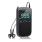 Mini radio AMFM portable avec réveil, récepteur de poche