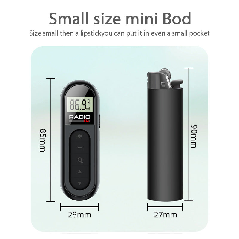 Mini Radio FM de Poche avec Écran LCD