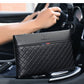 Sac à main en cuir PU souple à carreaux pour hommes