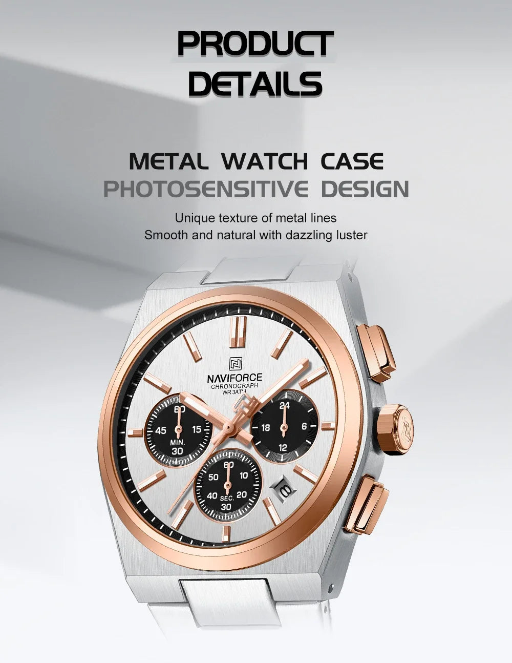 Montre à Quartz de luxe pour hommes
