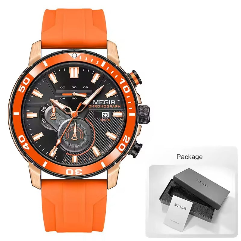 Montre de dehors Orange pour Homme