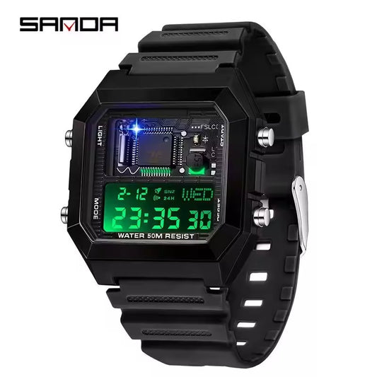 Montre électronique de mode pour hommes