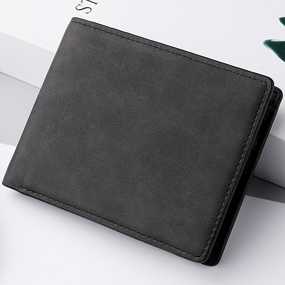 Portefeuille pliable en cuir PU pour homme