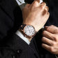 Montre en cuir mode affaires pour hommes
